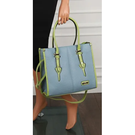 CHARRO Włoska Marka Torebka Damska niebieska Teczka Listonoszka CH999 Blue