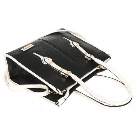 CHARRO Włoska Marka Torebka Damska czarna Teczka Listonoszka CH999 Black