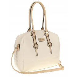 CHARRO Włoska marka Torebka Damska Beżowa Kuferek Teczka Listonoszka CH998 Beige