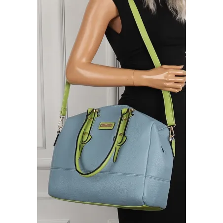 CHARRO Włoska marka Torebka Damska Niebieska Kuferek Listonoszka CH998 Blue