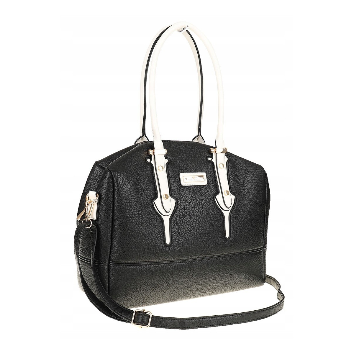 CHARRO Włoska marka Torebka Damska Czarna Kuferek Teczka Listonoszka CH998 Black