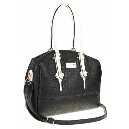 CHARRO Włoska marka Torebka Damska Czarna Kuferek Teczka Listonoszka CH998 Black