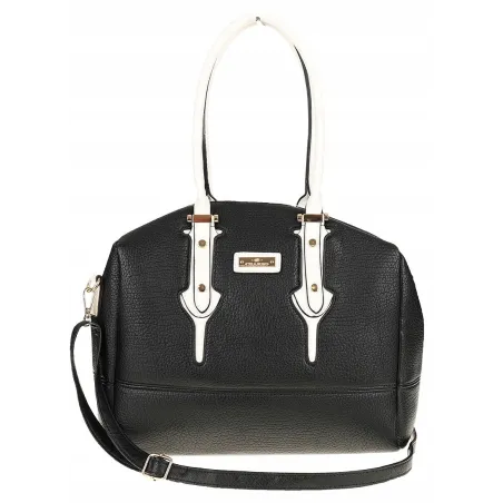 CHARRO Włoska marka Torebka Damska Czarna Kuferek Teczka Listonoszka CH998 Black