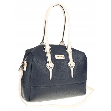 CHARRO Włoska marka Torebka Damska Granatowa Kuferek Listonoszka CH998 D.Blue