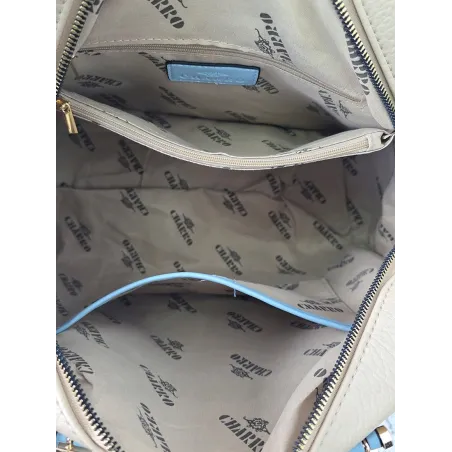 CHARRO Włoska marka Torebka Damska Biała Kuferek Teczka Listonoszka CH998 White