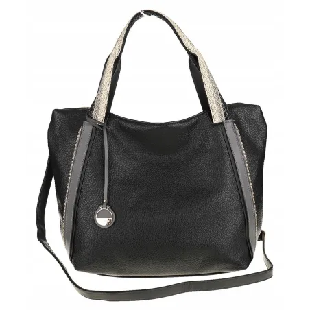 CHARRO Włoska Marka Torebka Damska Czarna Worek Listonoszka CH855633 Black