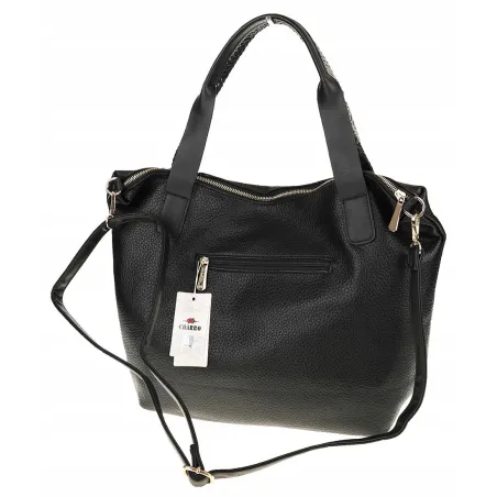 CHARRO Włoska Marka Torebka Damska Czarna Worek Listonoszka CH855633 Black