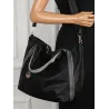 CHARRO Włoska Marka Torebka Damska Czarna Worek Listonoszka CH855633 Black