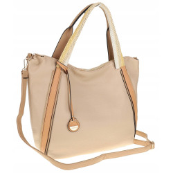 CHARRO Włoska Marka Torebka Damska Beżowa Worek Listonoszka CH855633 Apricot