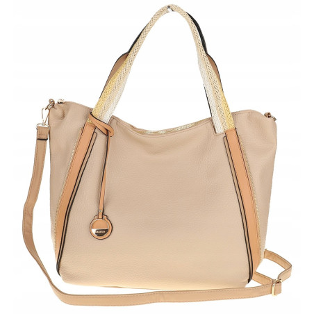 CHARRO Włoska Marka Torebka Damska Beżowa Worek Listonoszka CH855633 Apricot