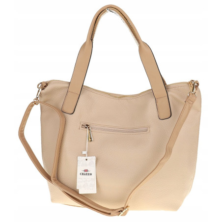 CHARRO Włoska Marka Torebka Damska Beżowa Worek Listonoszka CH855633 Apricot