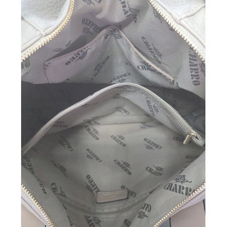 CHARRO Włoska Marka Torebka Damska Beżowa Worek Listonoszka CH855633 Apricot