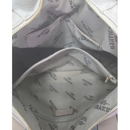 CHARRO Włoska Marka Torebka Damska Biała Shopper Worek Listonoszka CH855633 White