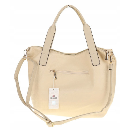 CHARRO Włoska Marka Torebka Damska Beżowa Worek Listonoszka CH855633 Beige