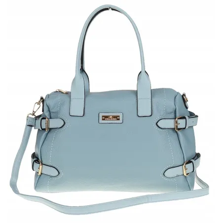 CHARRO Torebka Damska Niebieska Kuferek Miejska Listonoszka CH997 Blue