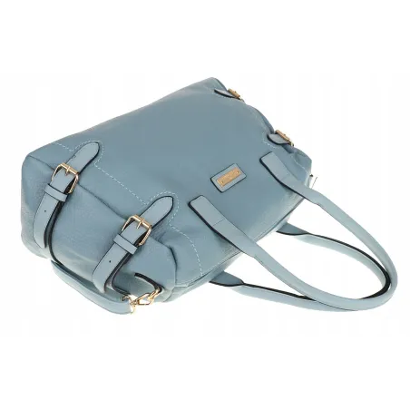 CHARRO Torebka Damska Niebieska Kuferek Miejska Listonoszka CH997 Blue