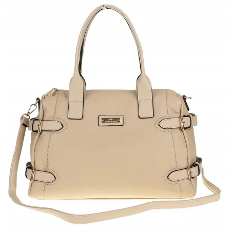 CHARRO Torebka Damska Beżowa Kuferek Miejska Listonoszka CH997 Khaki