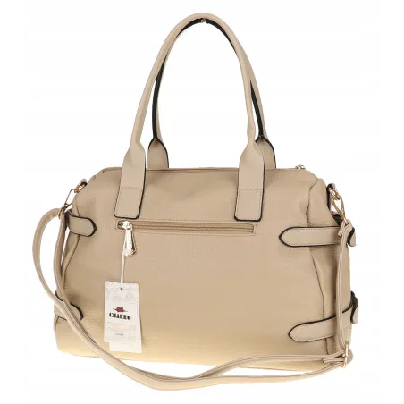 CHARRO Torebka Damska Beżowa Kuferek Miejska Listonoszka CH997 Khaki