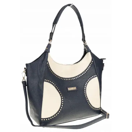 Torebka Damska Włoskiej Marki CHARRO Shopperka Listonoszka CH993 D.Blue