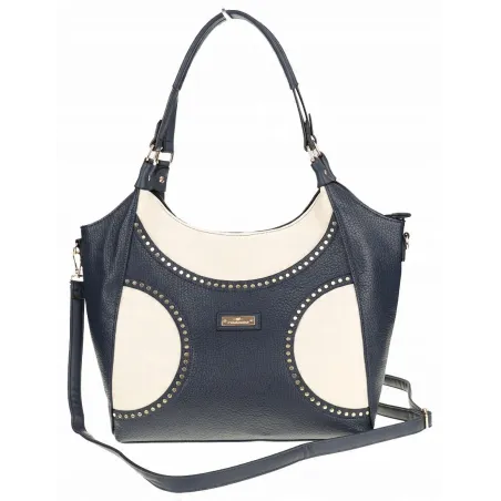 Torebka Damska Włoskiej Marki CHARRO Shopperka Listonoszka CH993 D.Blue