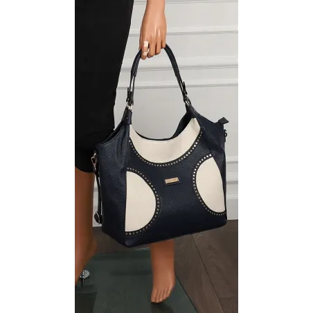 Torebka Damska Włoskiej Marki CHARRO Shopperka Listonoszka CH993 D.Blue