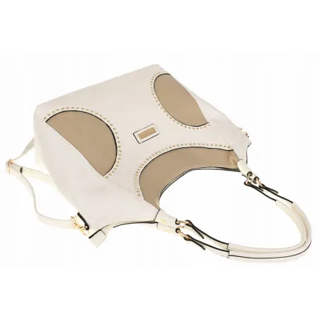 Torebka Damska Włoskiej Marki CHARRO Shopperka Listonoszka CH993 White