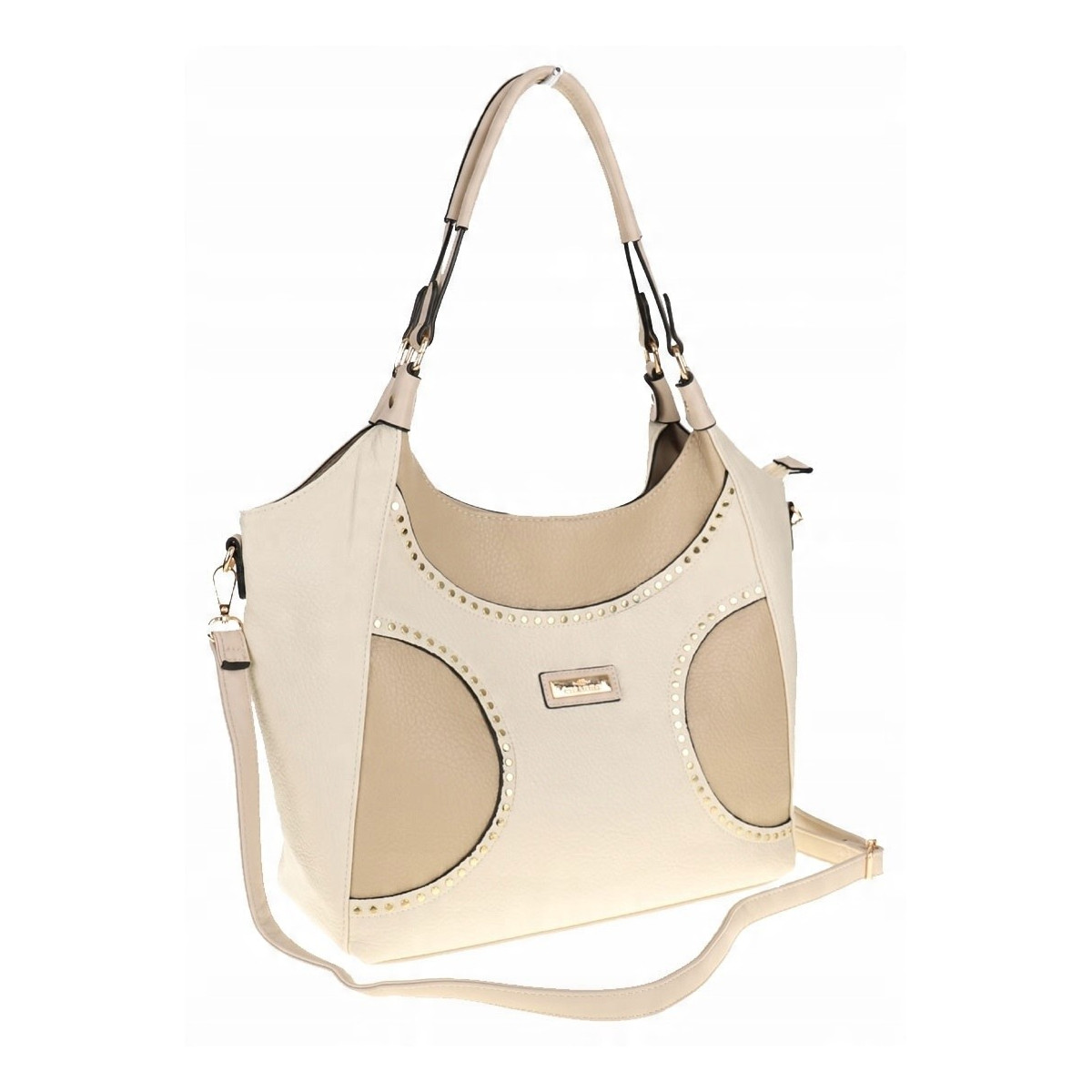 Torebka Damska Włoskiej Marki CHARRO Shopperka Listonoszka CH993 Beige