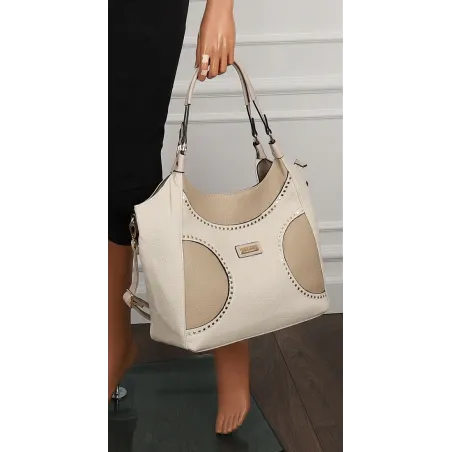 Torebka Damska Włoskiej Marki CHARRO Shopperka Listonoszka CH993 Beige