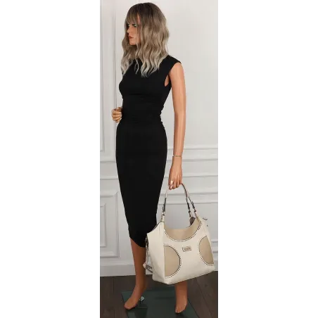 Torebka Damska Włoskiej Marki CHARRO Shopperka Listonoszka CH993 Beige