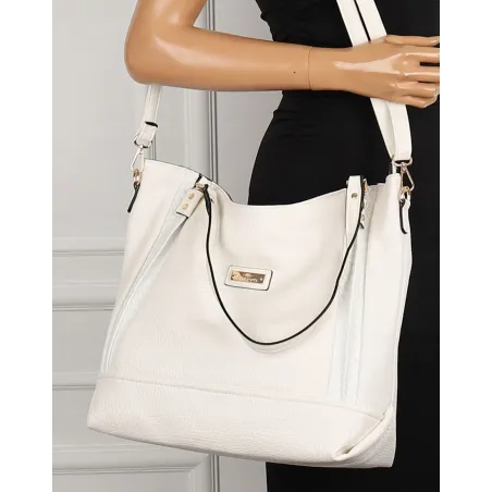 Torebka Damska Biała Shopperka Włoskiej marki CHARRO Modna CH991 White