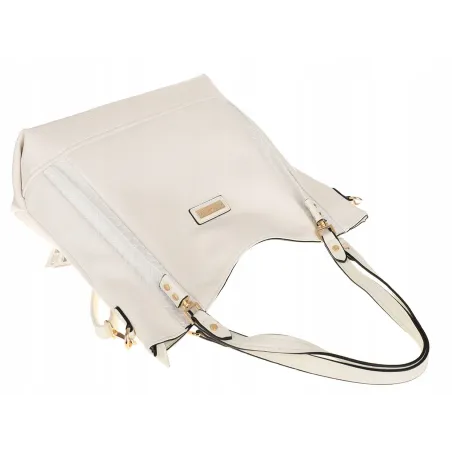 Torebka Damska Biała Shopperka Włoskiej marki CHARRO Modna CH991 White