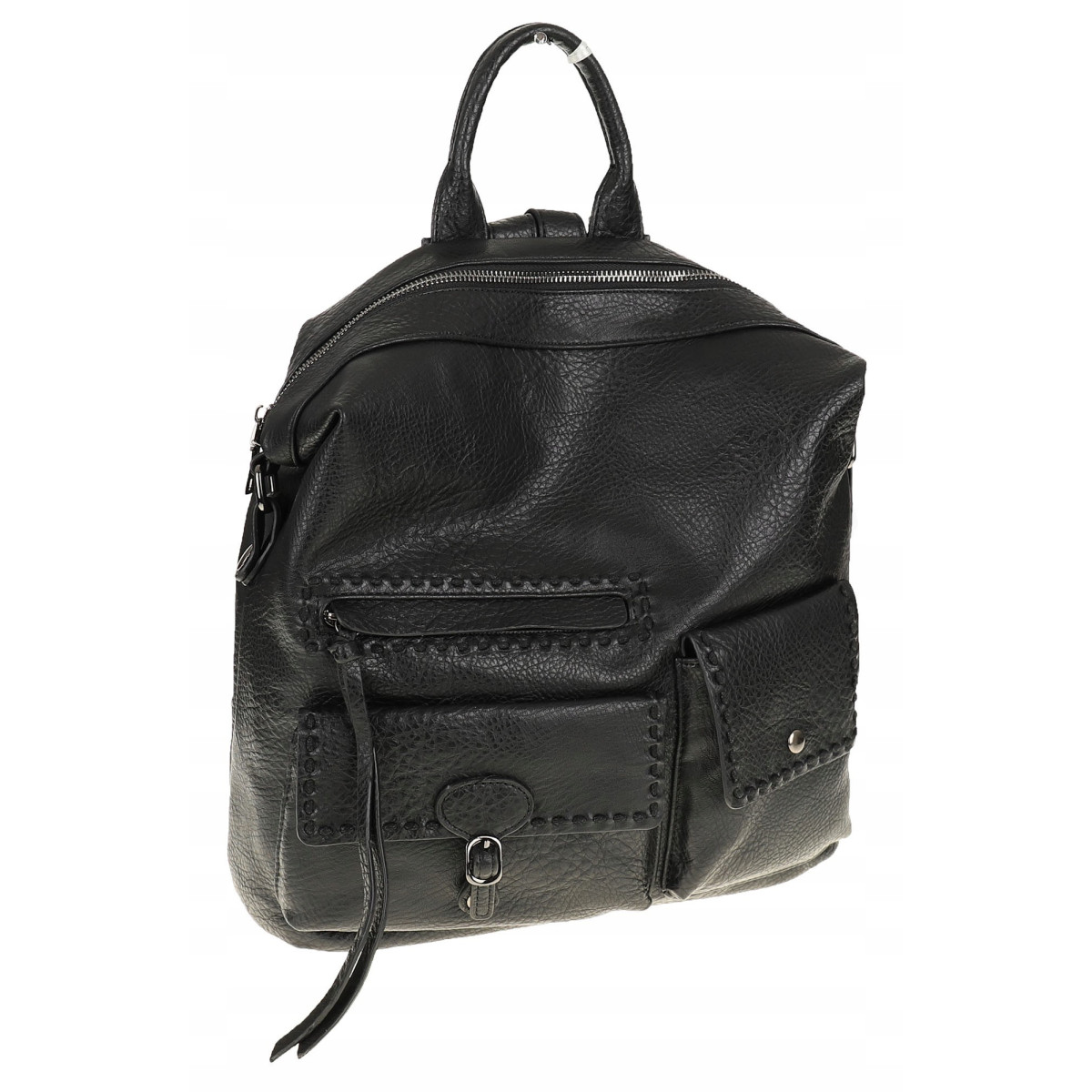 Tommasini Torebka Damska Czarna Plecak 2w1 Modna Shopperka SP92591 Black