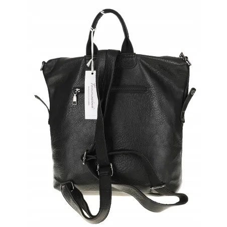 Tommasini Torebka Damska Czarna Plecak 2w1 Modna Shopperka SP92591 Black