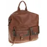 Tommasini Torebka Damska Brązowa Plecak 2w1 Shopperka Modna SP92591 Brown