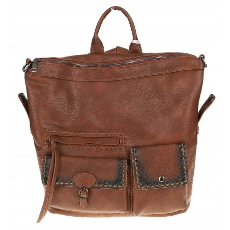 Tommasini Torebka Damska Brązowa Plecak 2w1 Shopperka Modna SP92591 Brown