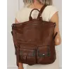 Tommasini Torebka Damska Brązowa Plecak 2w1 Shopperka Modna SP92591 Brown