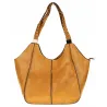 Torebka Damska na Ramię Włoskiej Marki Shopper Torba L16730 Żółta