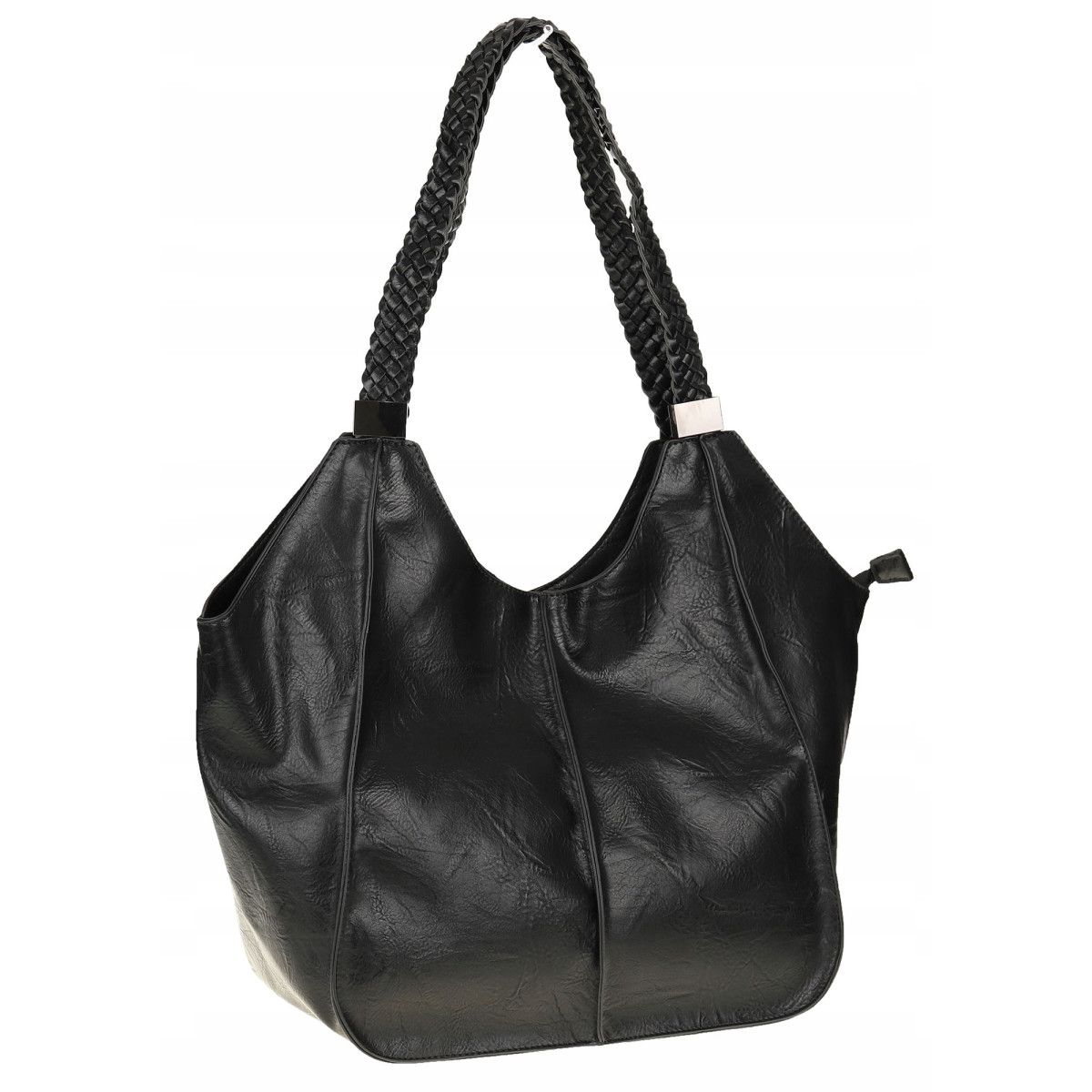 Torebka Damska Duża Modna Włoskiej Marki Shopperka L16730 Czarna