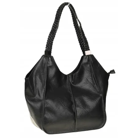 Torebka Damska Duża Modna Włoskiej Marki Shopperka L16730 Czarna