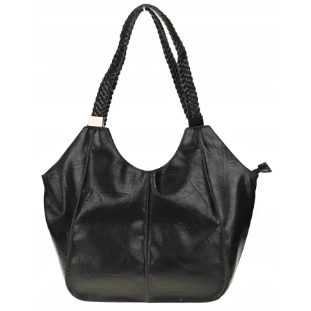 Torebka Damska Duża Modna Włoskiej Marki Shopperka L16730 Czarna