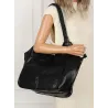 Torebka Damska Duża Modna Włoskiej Marki Shopperka L16730 Czarna