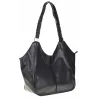 Torebka Damska Duża Miejska Włoskiej Marki Shopper L16730 Granatowa