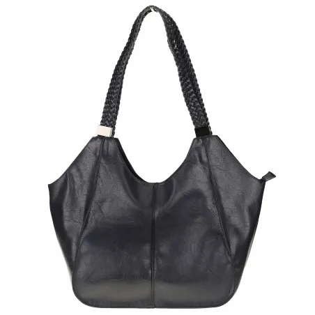 Torebka Damska Duża Miejska Włoskiej Marki Shopper L16730 Granatowa