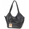 Torebka Damska Duża Miejska Włoskiej Marki Shopper L16730 Granatowa