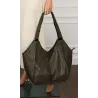Torebka Damska na Ramię Włoskiej Marki Modna Shopper L16730 Zielona