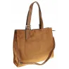 Torebka damska Duża Shopperka A4 zamsz modna MC439 Brązowa