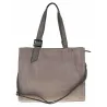 Maria C. Włoska Marka Torebka damska Duża Shopperka A4 zamsz MC439 Grey