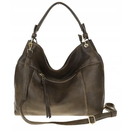 Tommasini Torebka Damska MIejsja Torba Modna Listonoszka Worek 6165 Zielona