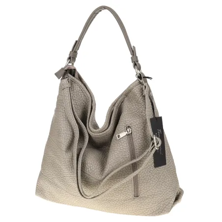 Tommasini Torebka Damska Włoskiej Marki Listonoszka Shopper 35101 Grey