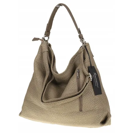 Tommasini Torebka Damska Włoskiej Marki Listonoszka Shopper 35101 Khaki